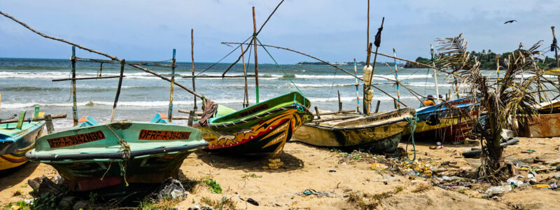 Negombo - Vissersbootjes Sri Lanka